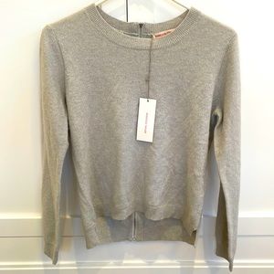 Rebecca Taylor grey sweater with gold specs